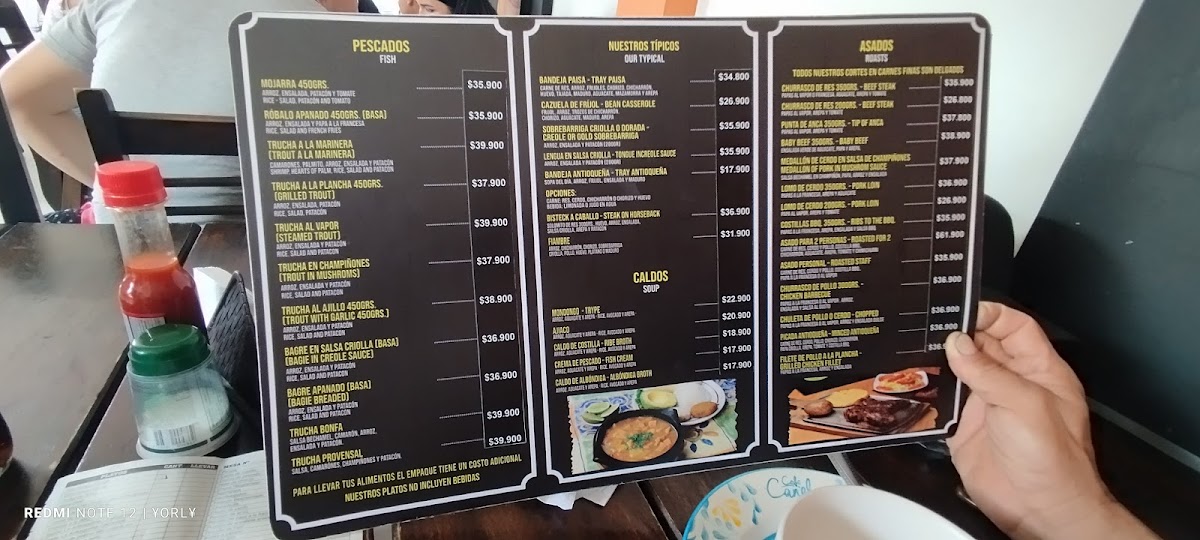 Menu El Palmar, Restaurante-2
