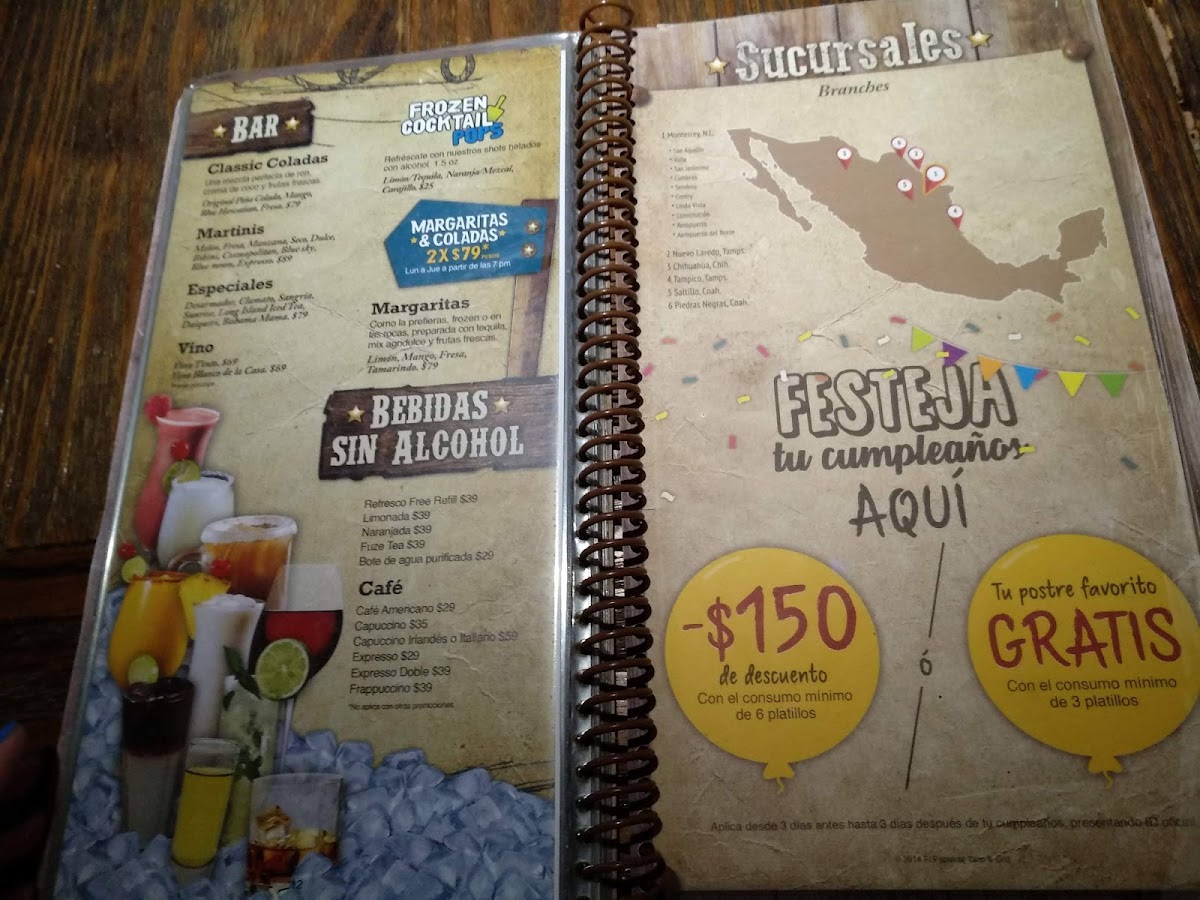 Menu El Papalote Taco & Grill San Agustin-10
