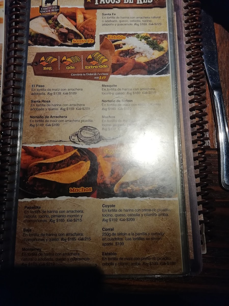 Menu El Papalote Taco & Grill San Agustin-9