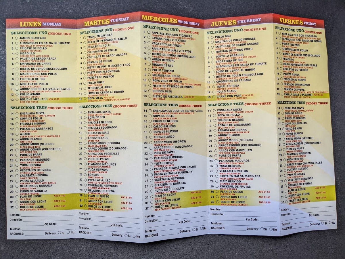 Menu El Parador Food By The Pound-2
