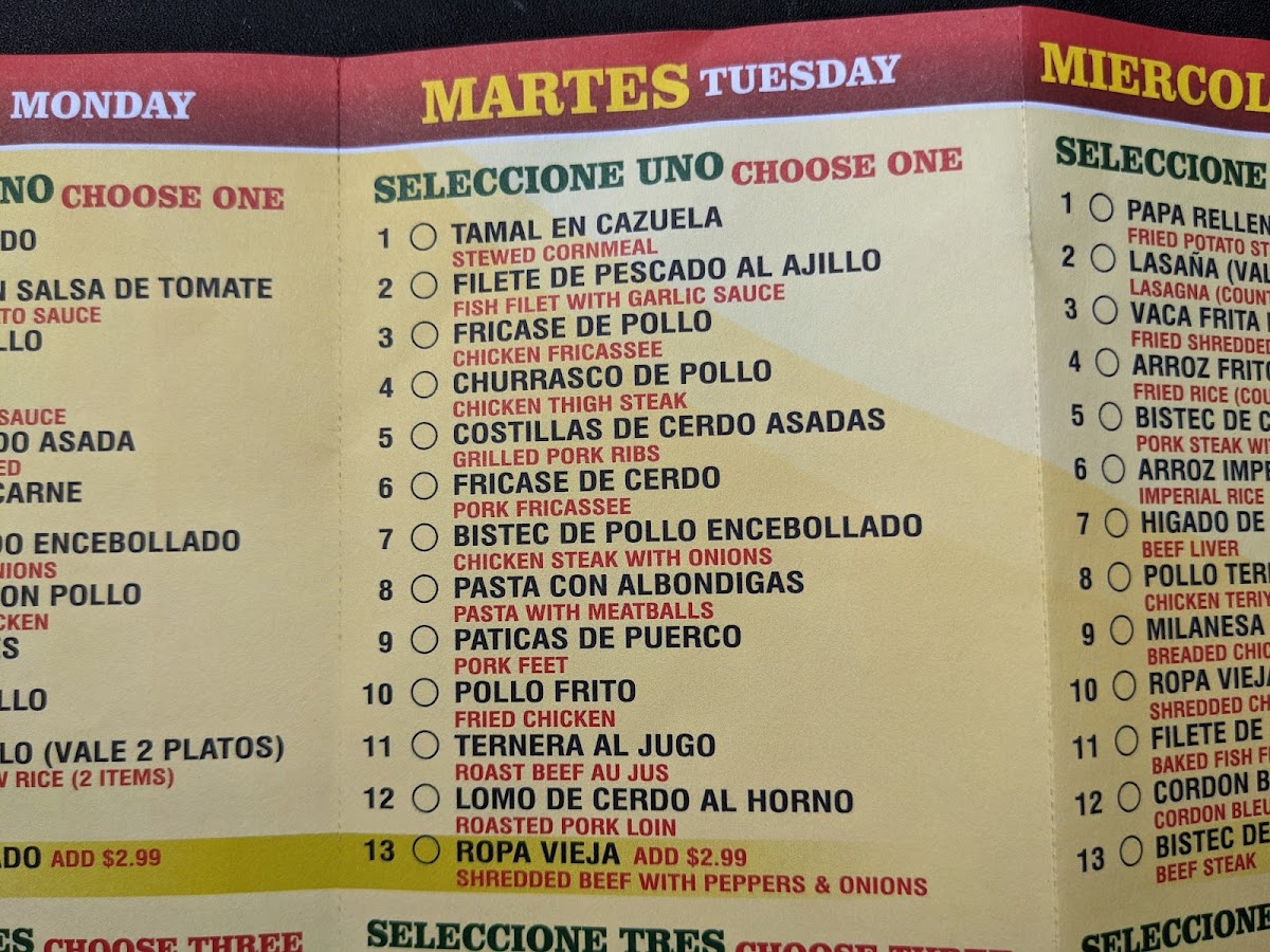 Menu El Parador Food By The Pound-8