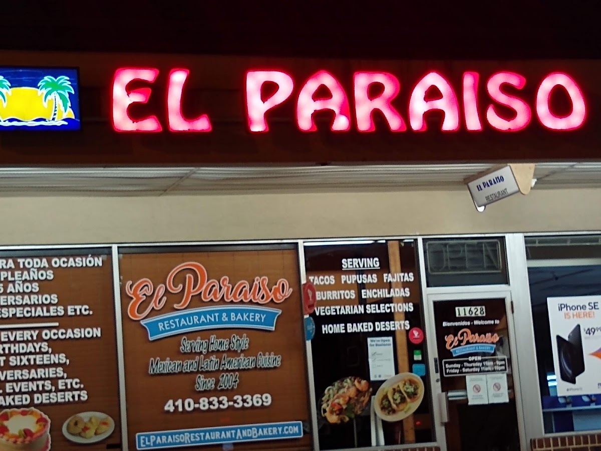 Menu El Paraiso Restaurant And Bakery-6