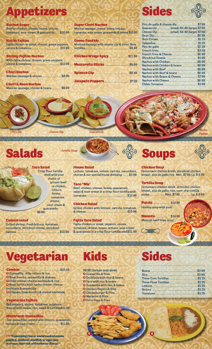 Menu El Parian Mexican Restaurant Savage-10