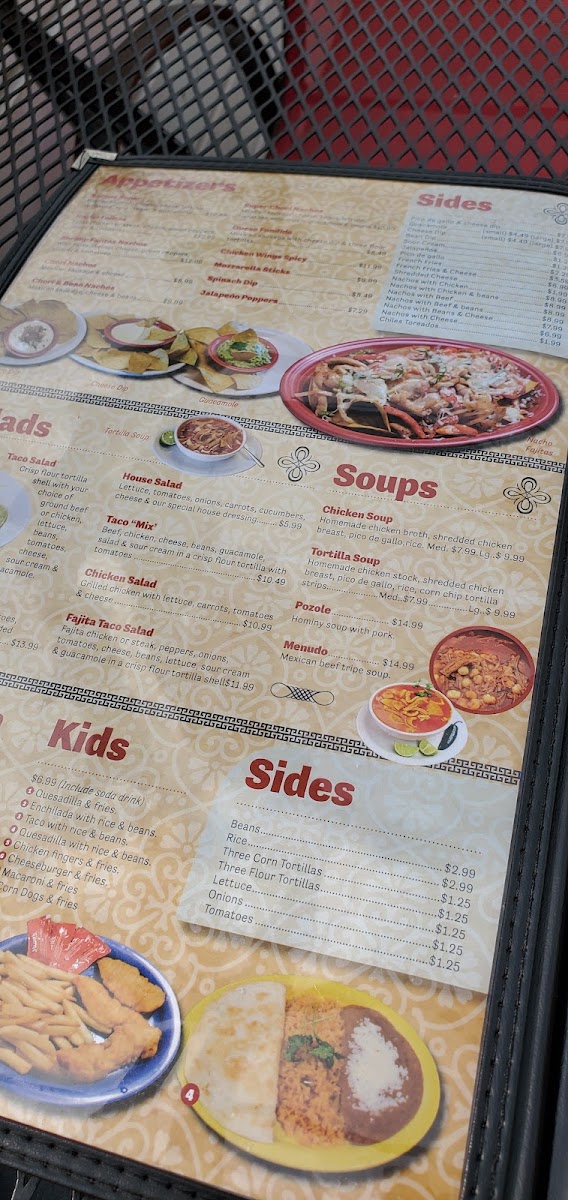 Menu El Parian Mexican Restaurant Savage-9