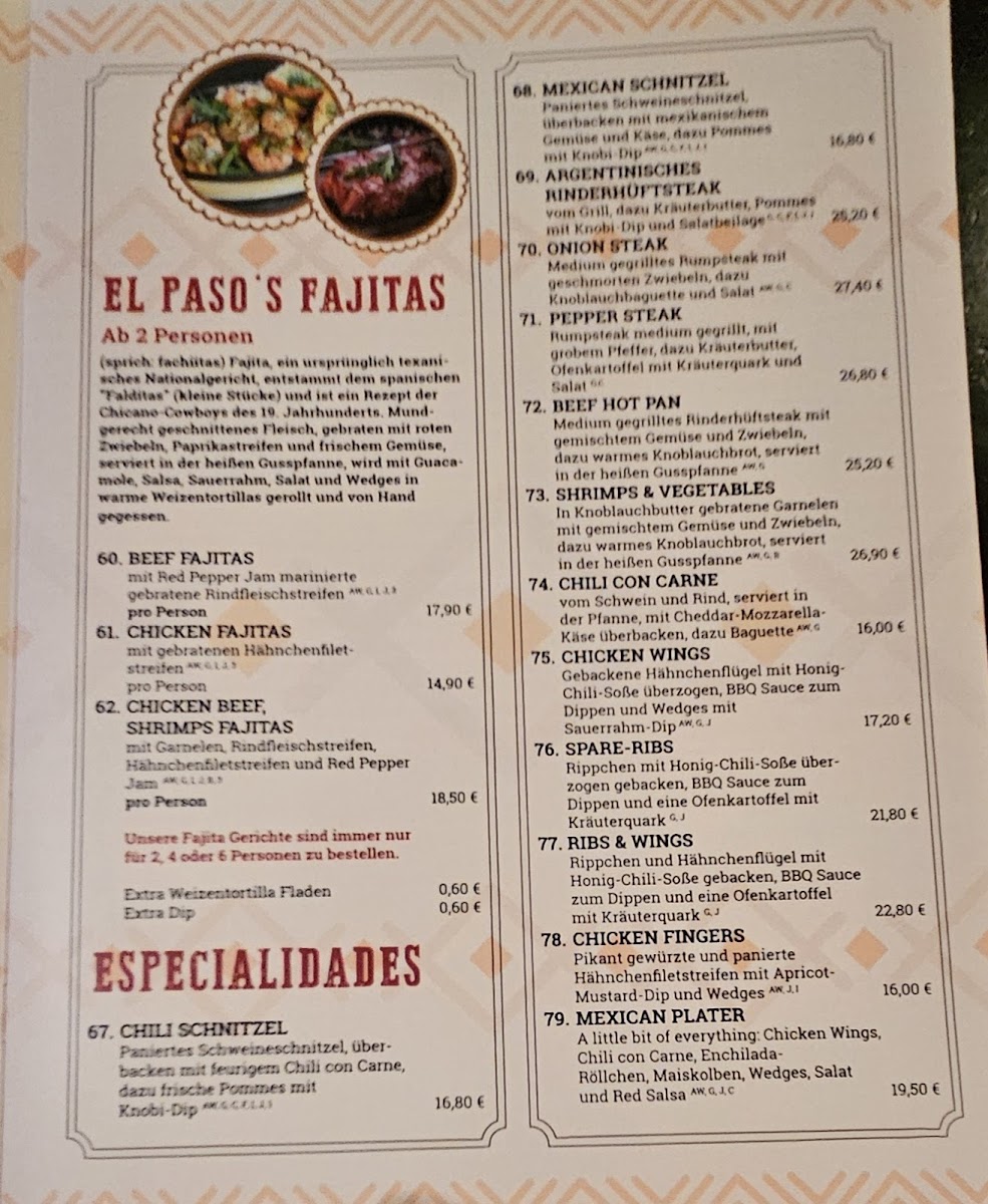 Menu El Paso | Cantina Y Bar Mexicano-1