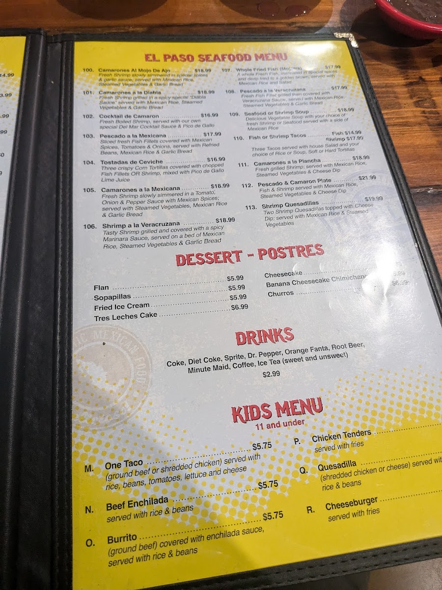 Menu El Paso Mexican Grill-10