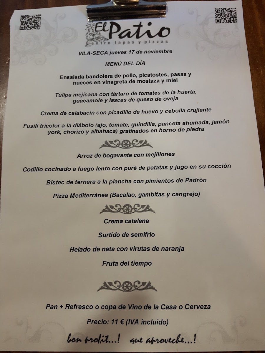 Menu El Pati&grill Pizzes A La Brasa I De Tapes-10