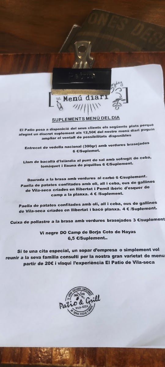 Menu El Pati&grill Pizzes A La Brasa I De Tapes-7