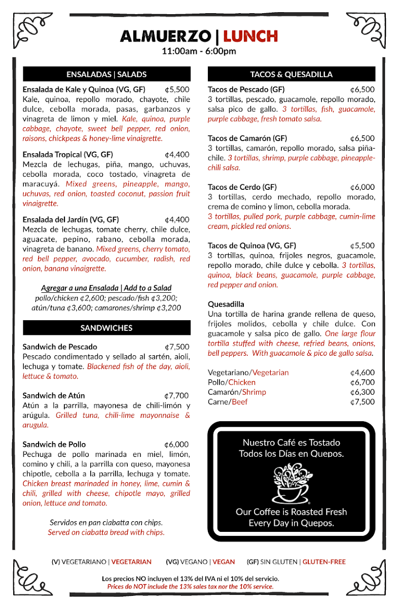 Menu El Patio De Café Milagro-4
