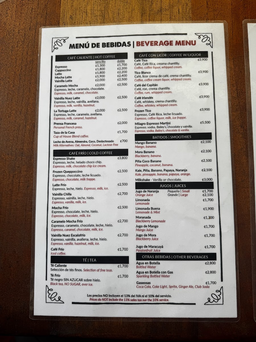 Menu El Patio De Café Milagro-5