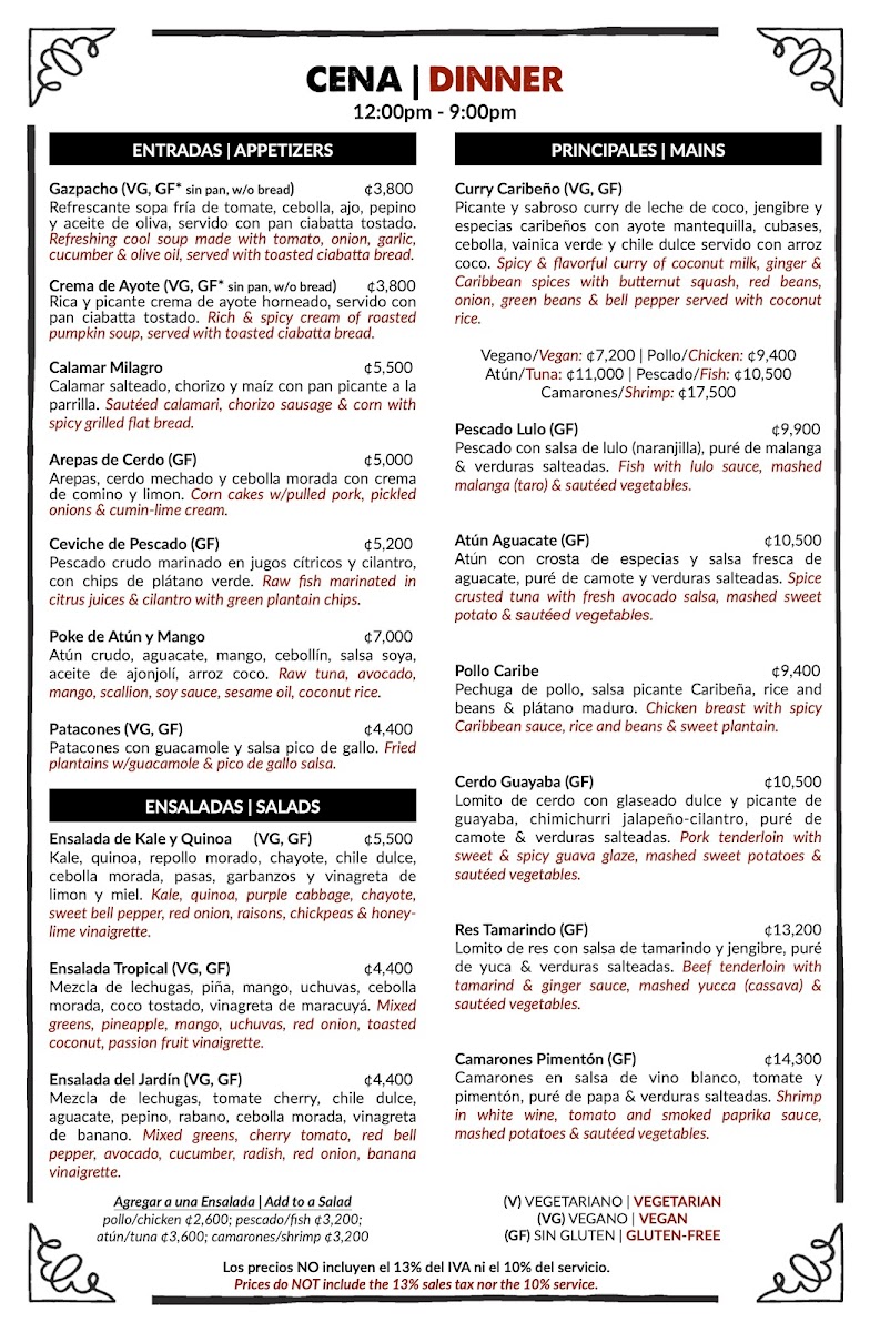 Menu El Patio De Café Milagro-6