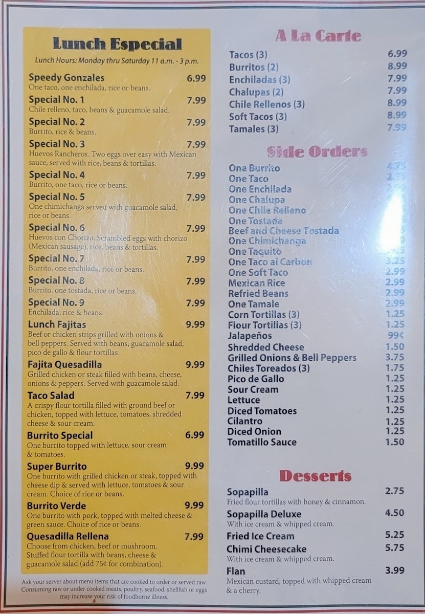 Menu El Patio Mexican Restaurant-2
