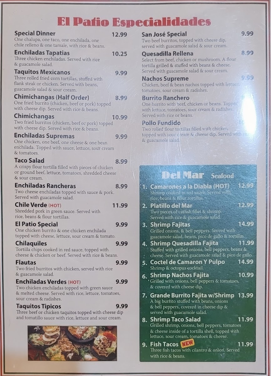 Menu El Patio Mexican Restaurant-7