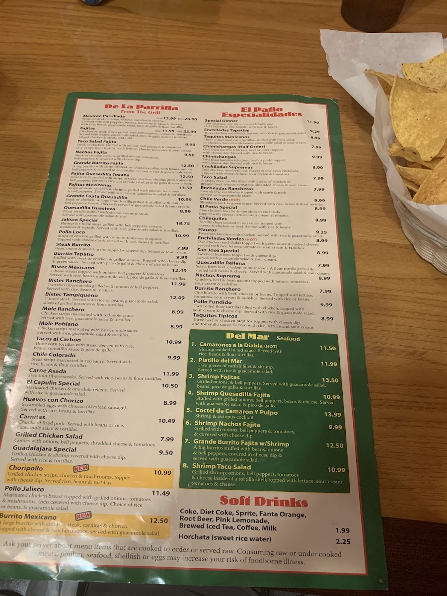 Menu El Patio Mexican Restaurant-8