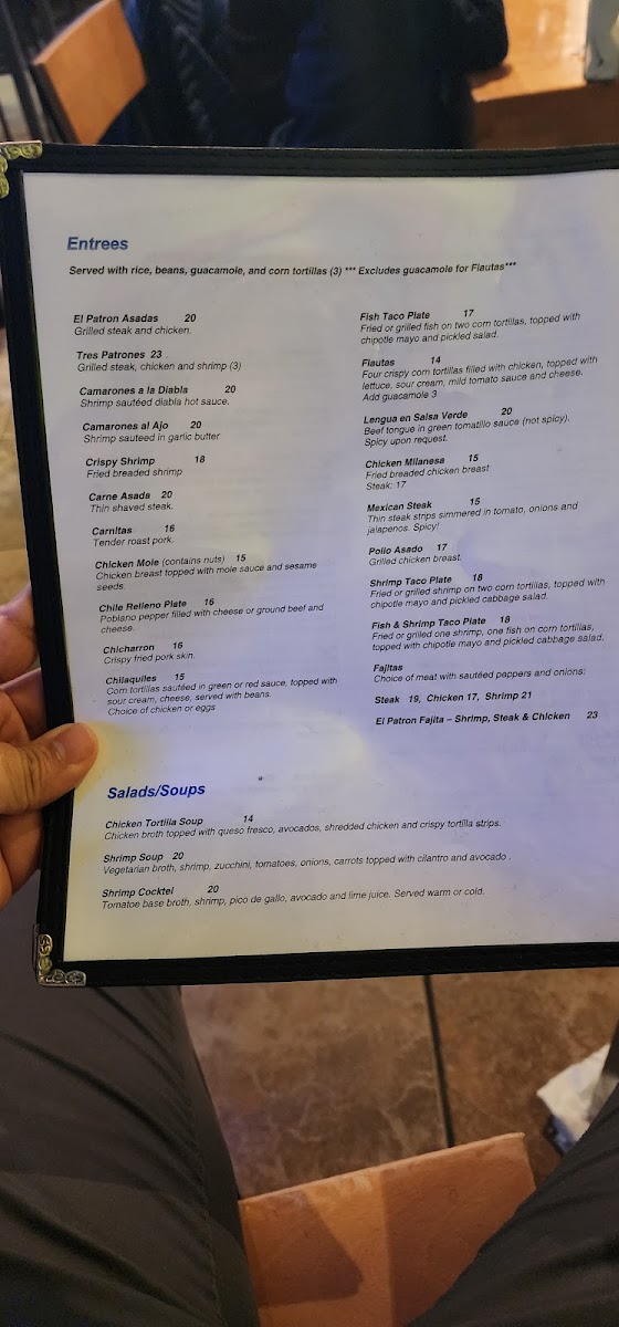 Menu El Patron Mexican Restaurant - Worcester-3