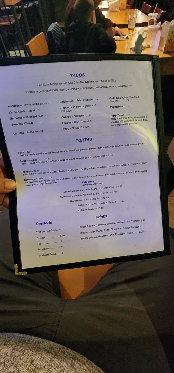 Menu El Patron Mexican Restaurant - Worcester-4