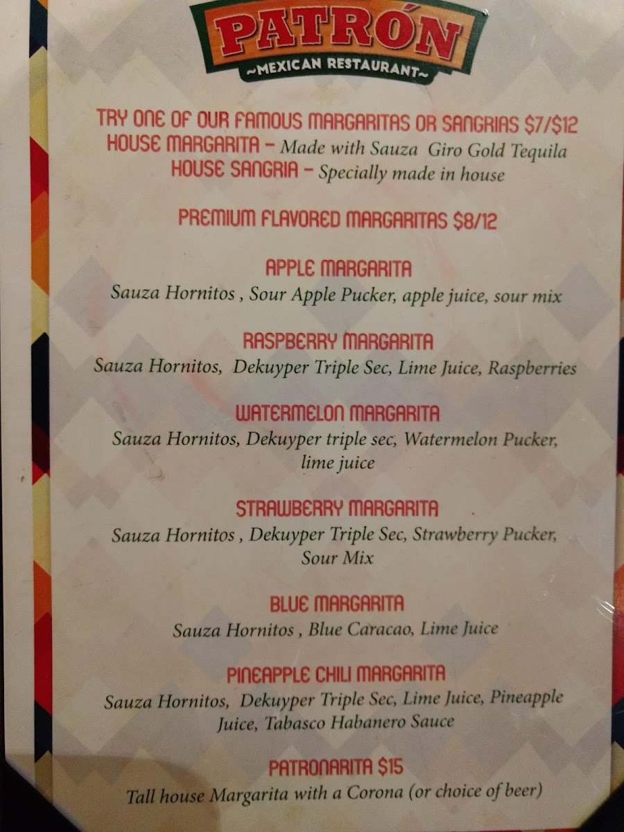 Menu El Patron Mexican Restaurant - Worcester-6