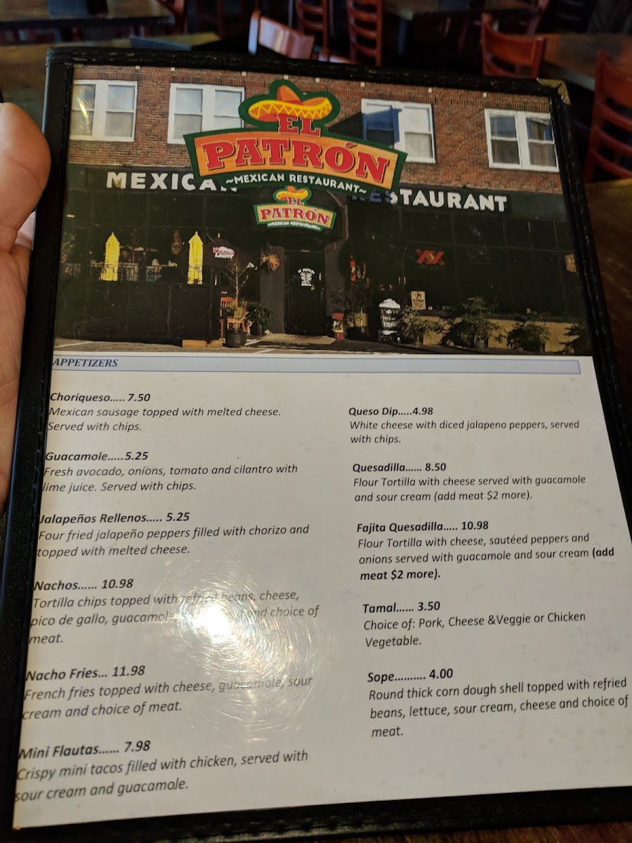 Menu El Patron Mexican Restaurant - Worcester-7