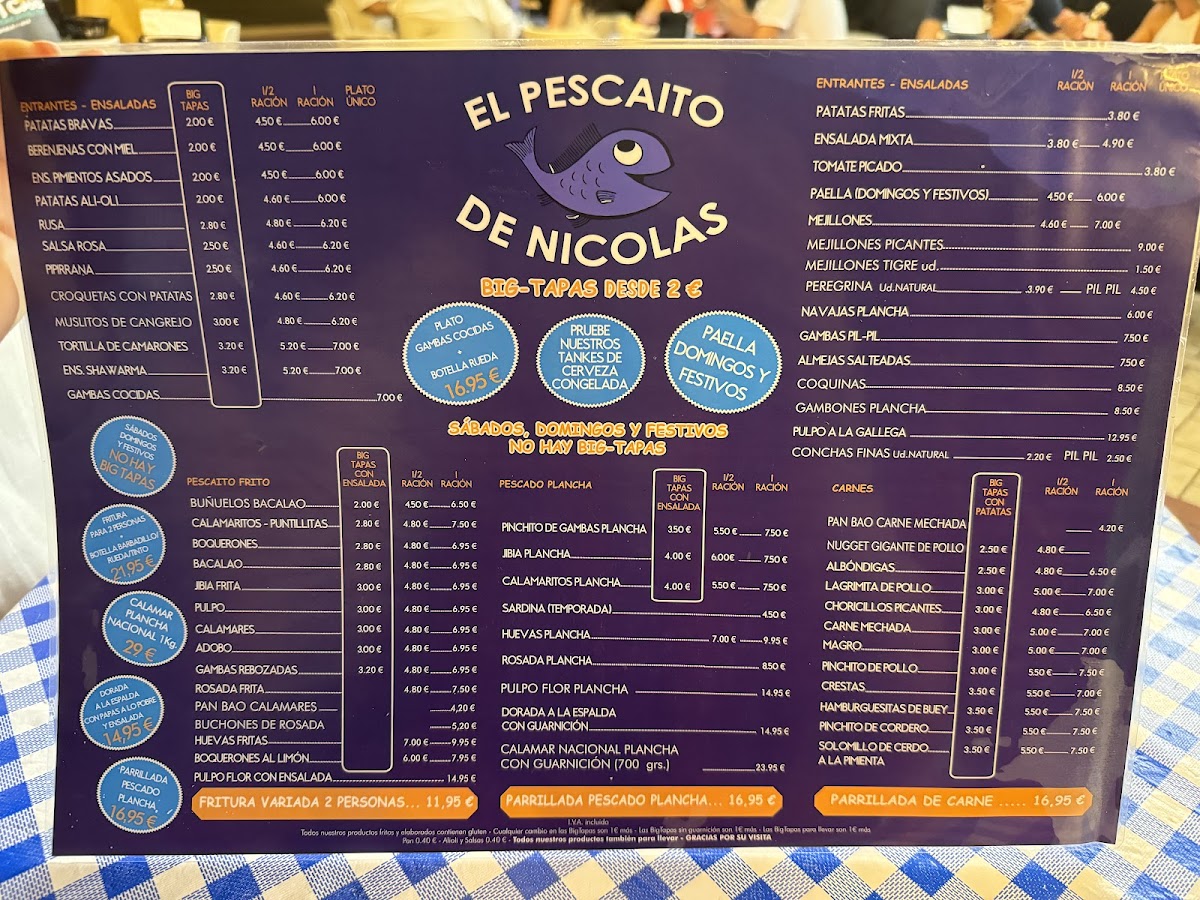 Menu El Pescaito De Nicolás-2