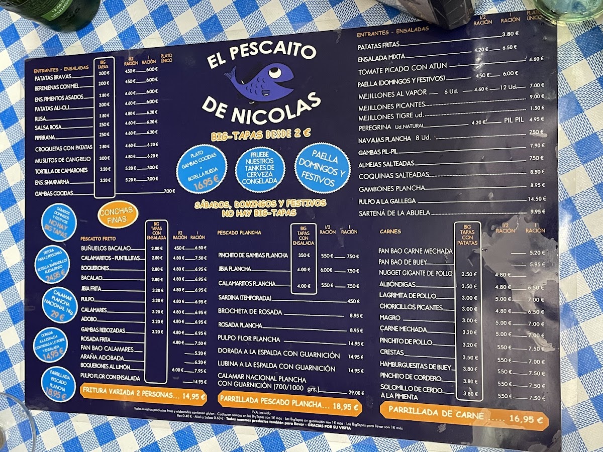 Menu El Pescaito De Nicolás-3