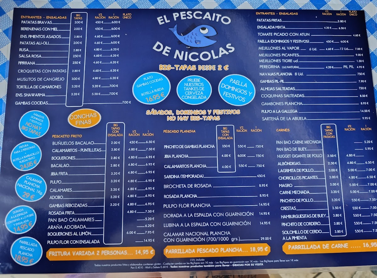 Menu El Pescaito De Nicolás-5