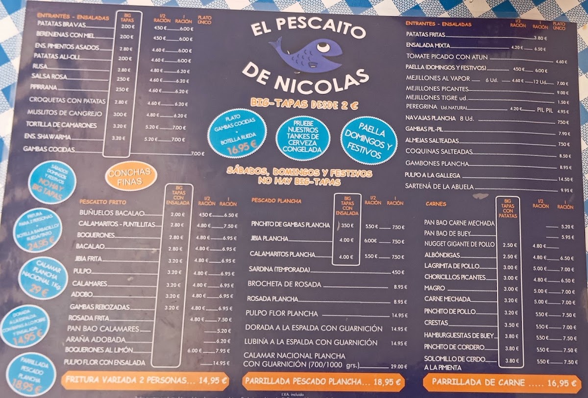 Menu El Pescaito De Nicolás-6