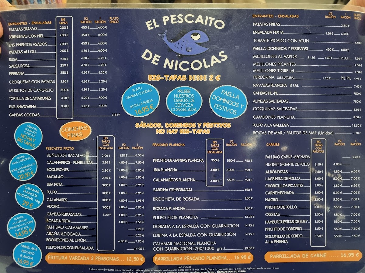 Menu El Pescaito De Nicolás-7