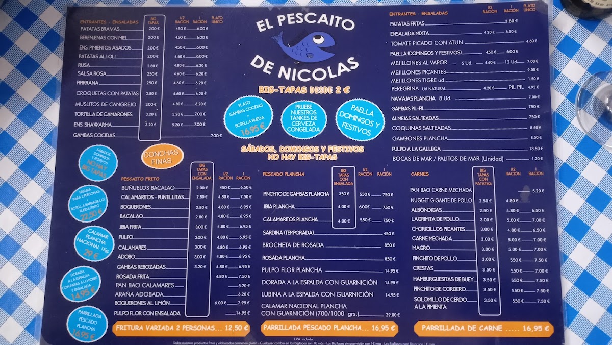 Menu El Pescaito De Nicolás-8