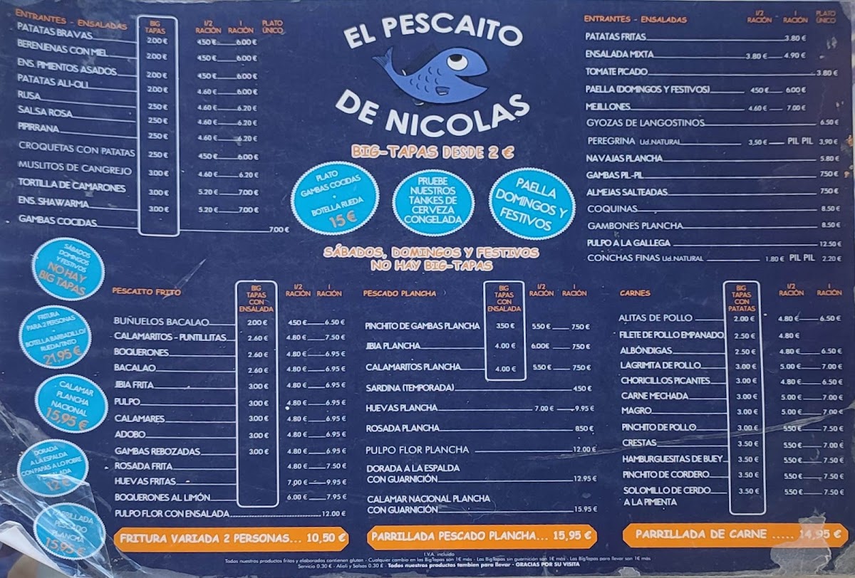 Menu El Pescaito De Nicolás-9