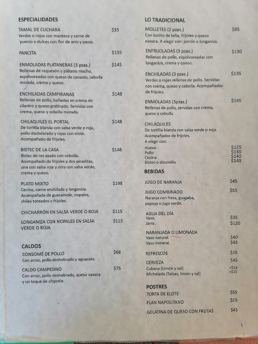 Menu El Portal Del Maíz-1