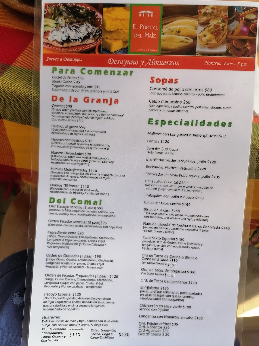 Menu El Portal Del Maíz-7