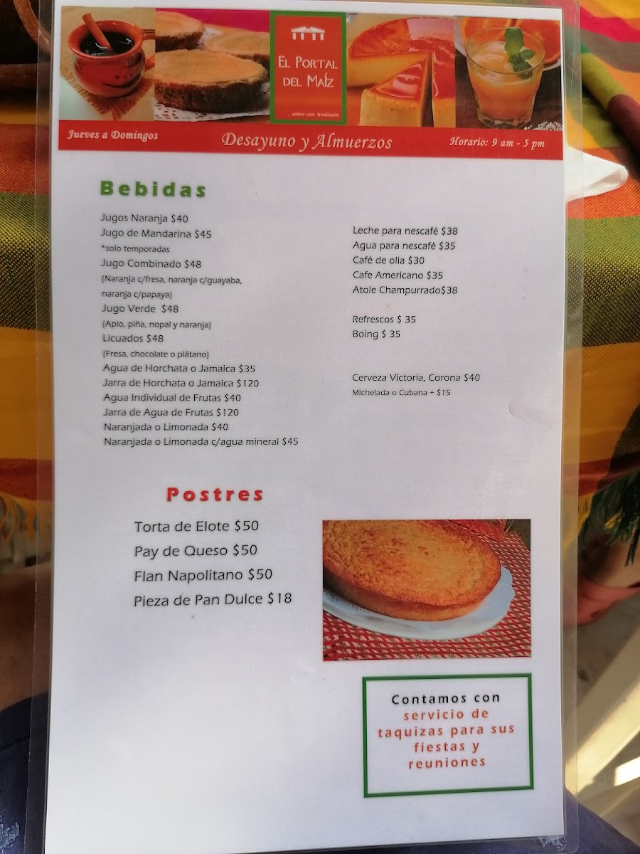 Menu El Portal Del Maíz-8