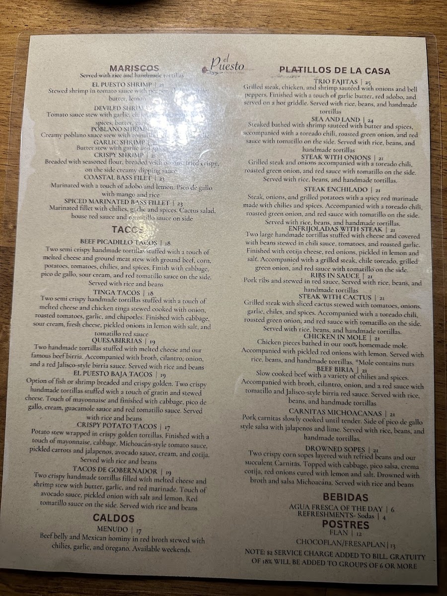 Menu El Puesto Cocina Y Cantina-2