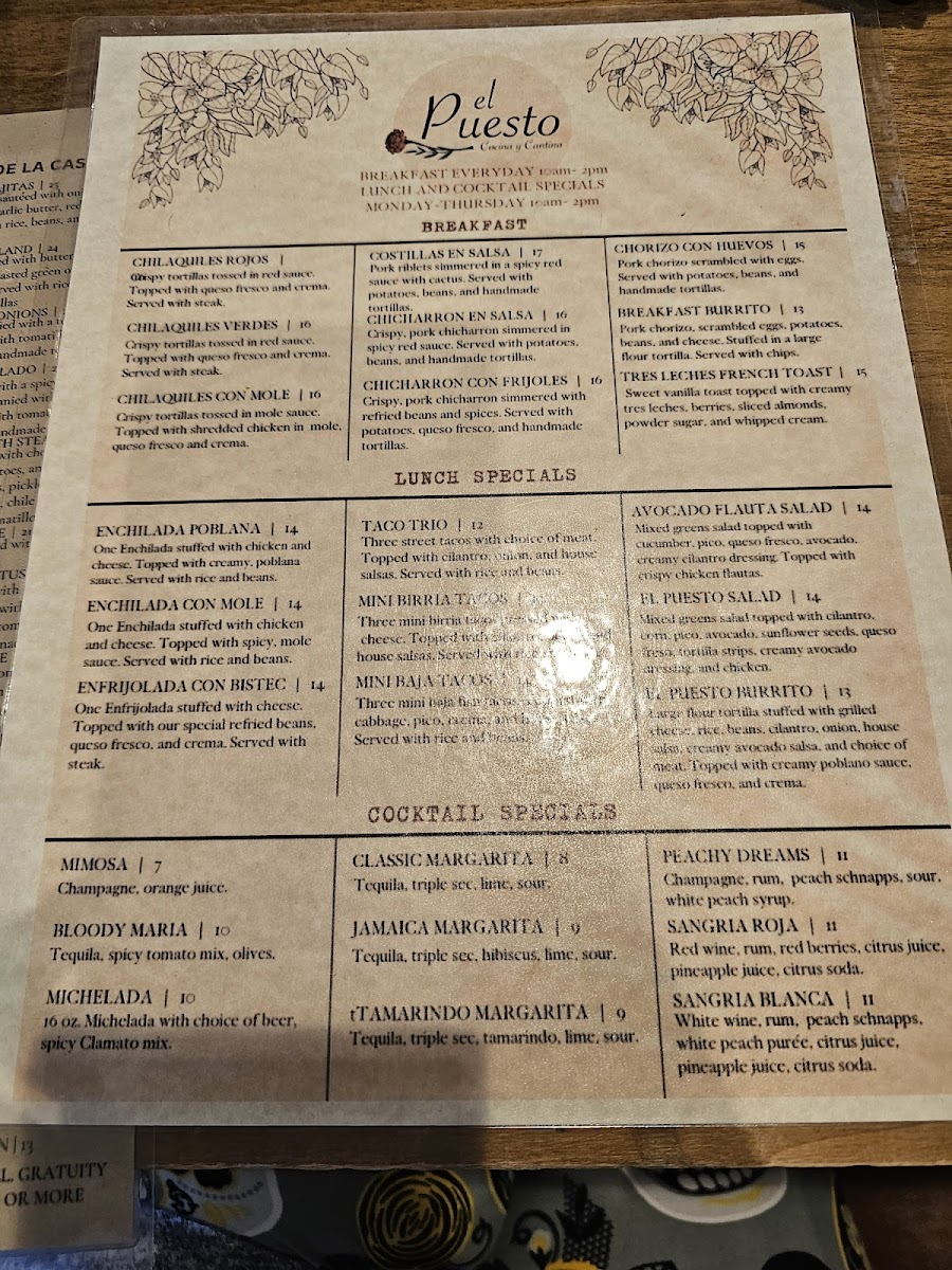 Menu El Puesto Cocina Y Cantina-4