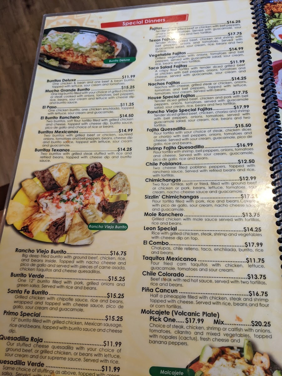 Menu El Rancho Viejo Mishawaka-1
