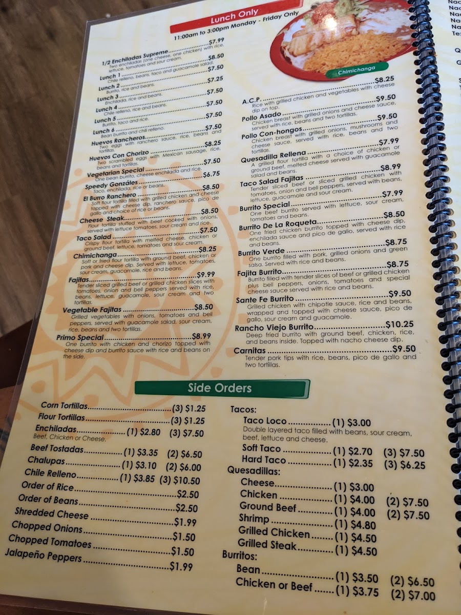 Menu El Rancho Viejo Mishawaka-6