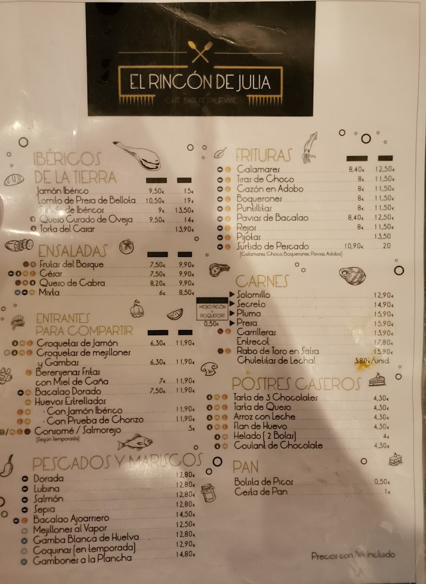 Menu El Rincón De Julia-10