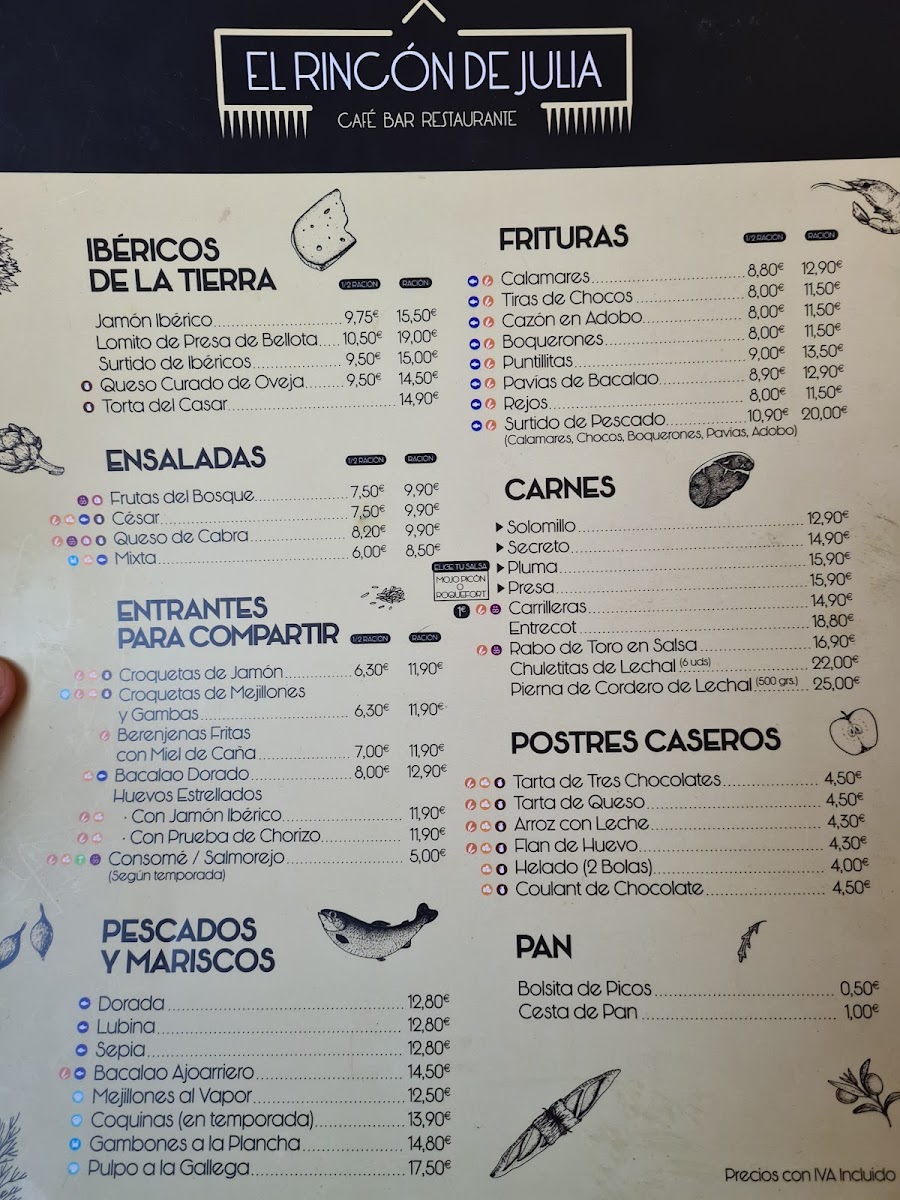 Menu El Rincón De Julia-2