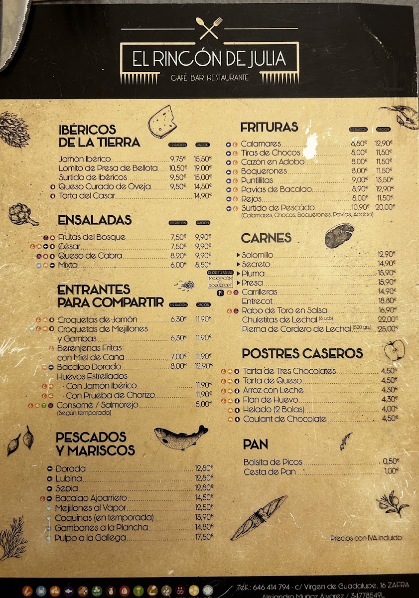 Menu El Rincón De Julia-3