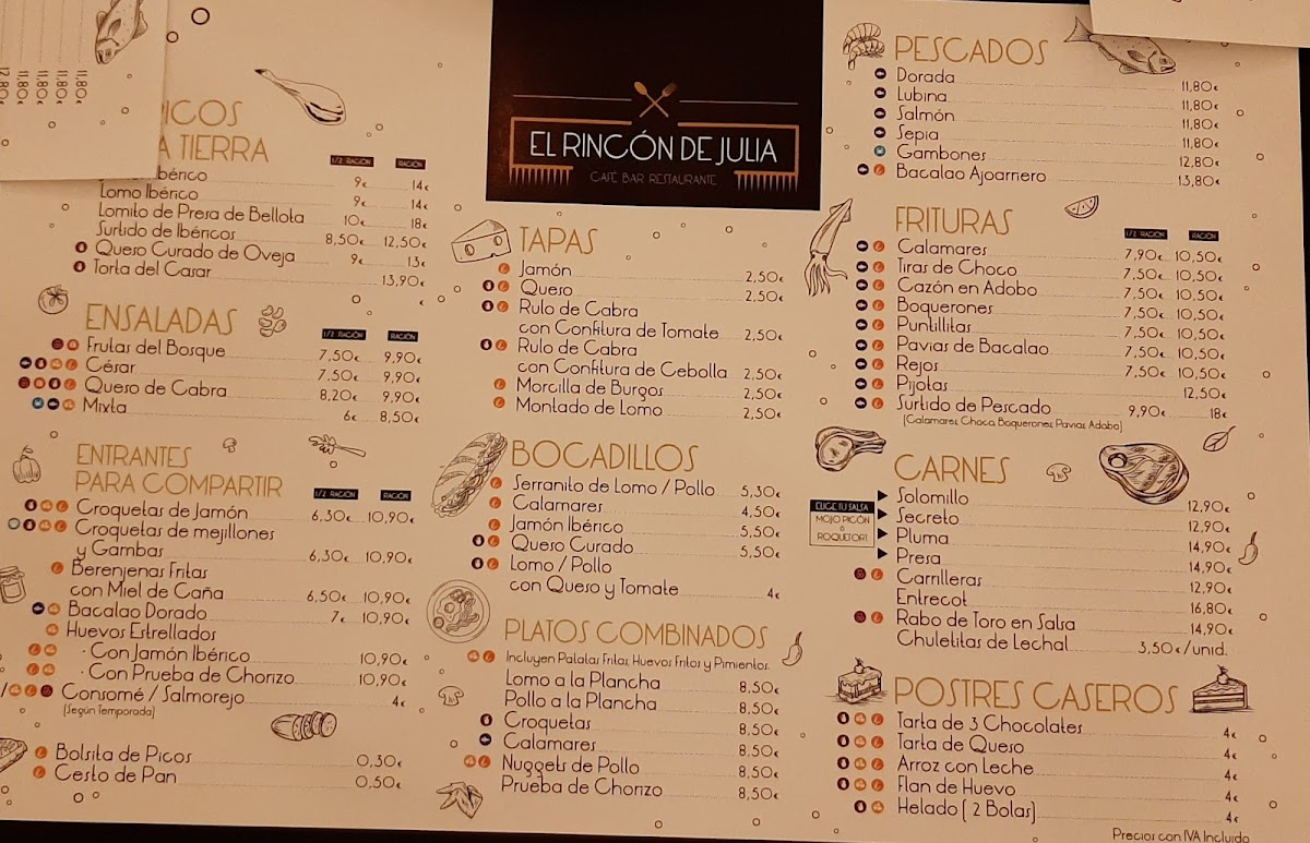Menu El Rincón De Julia-5