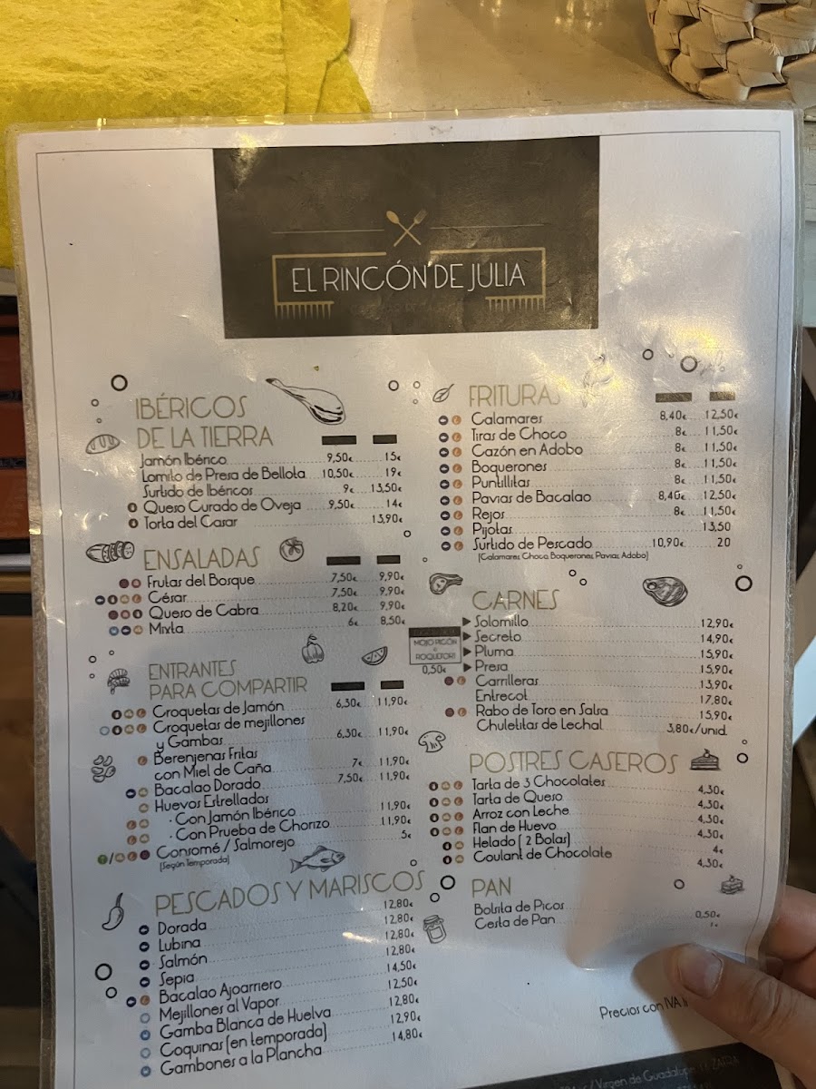 Menu El Rincón De Julia-8