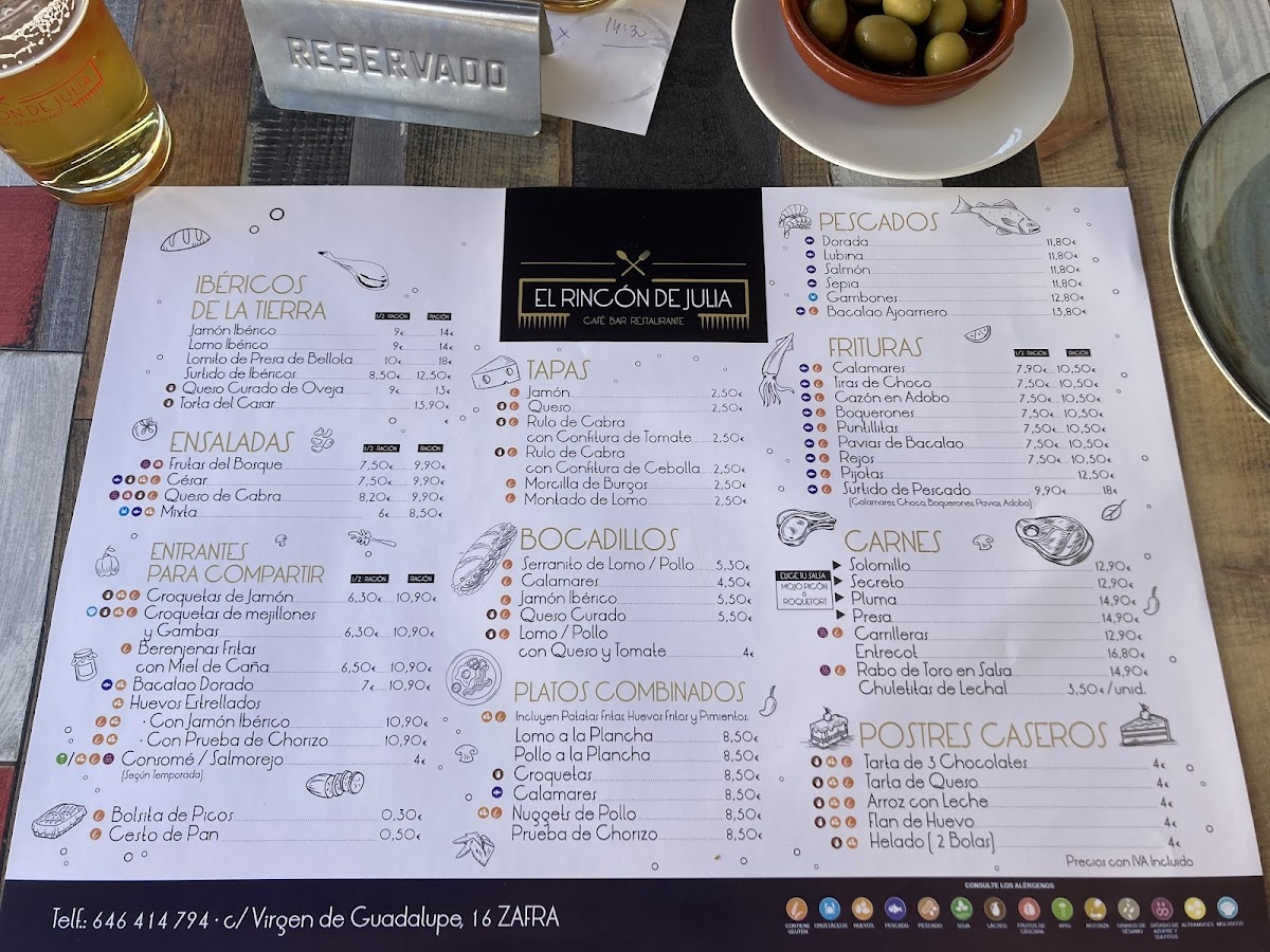 Menu El Rincón De Julia-9