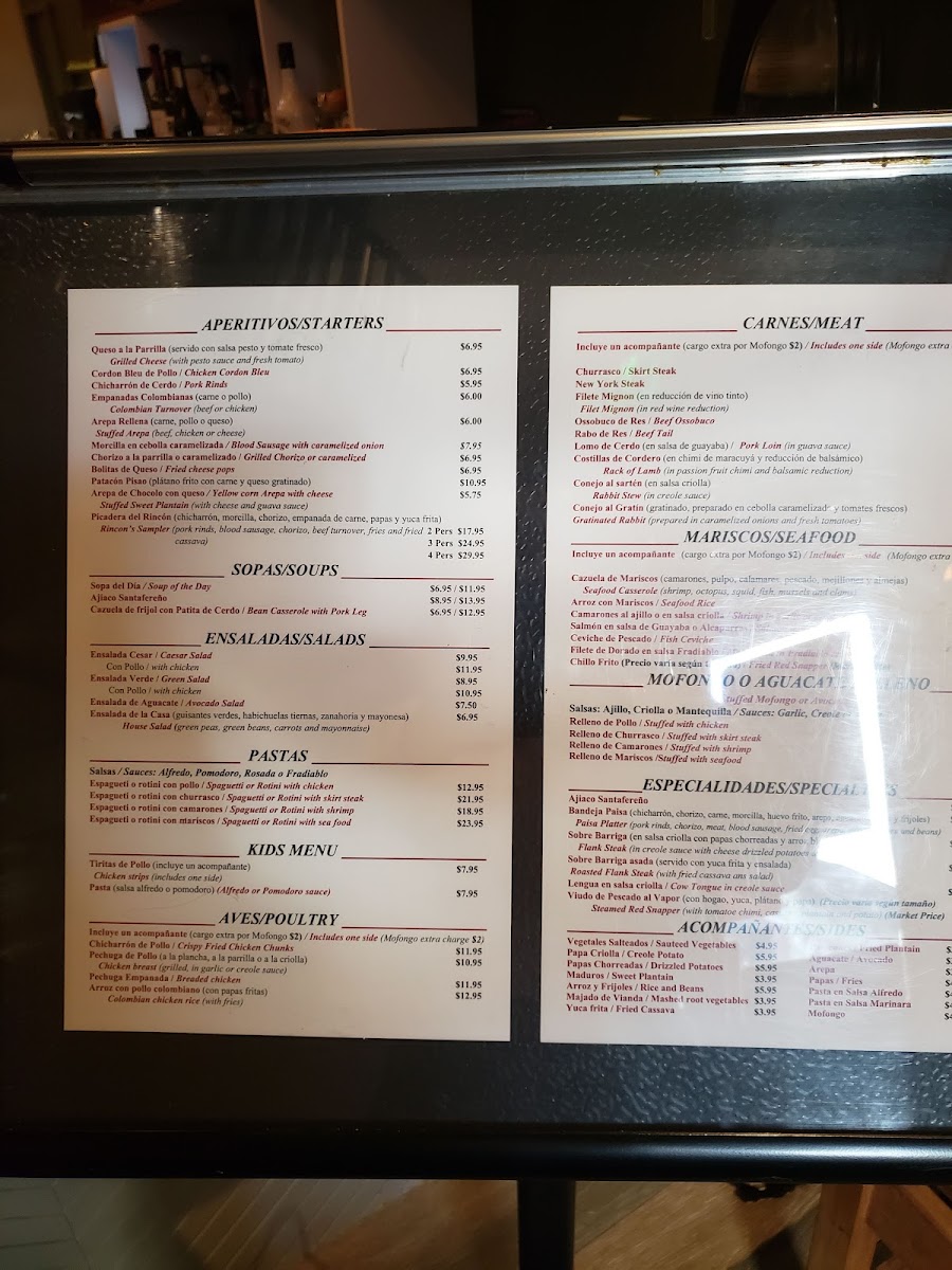 Menu El Rincón De La Plaza-1
