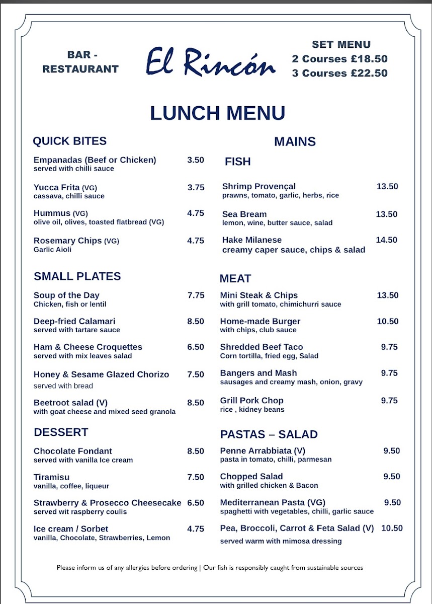 Menu El Rincon Kitchen London-2