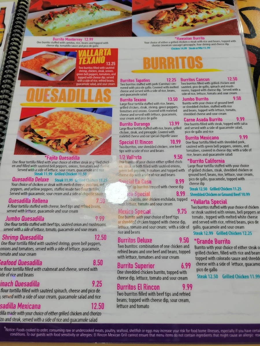 Menu El Rincon Mexican Restaurant-9