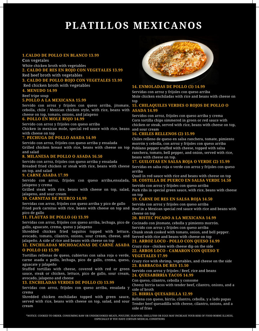 Menu El Rio Grande Restaurant-1