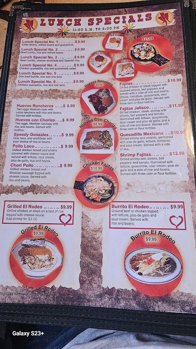 Menu El Rodeo Mexican Restaurant-1