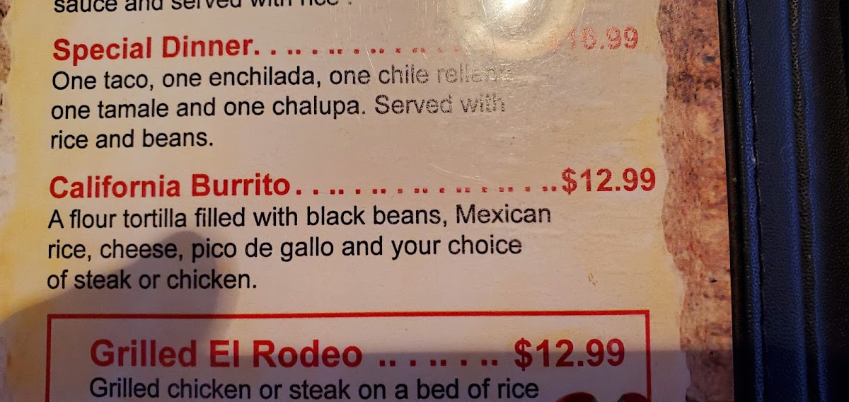 Menu El Rodeo Mexican Restaurant-10