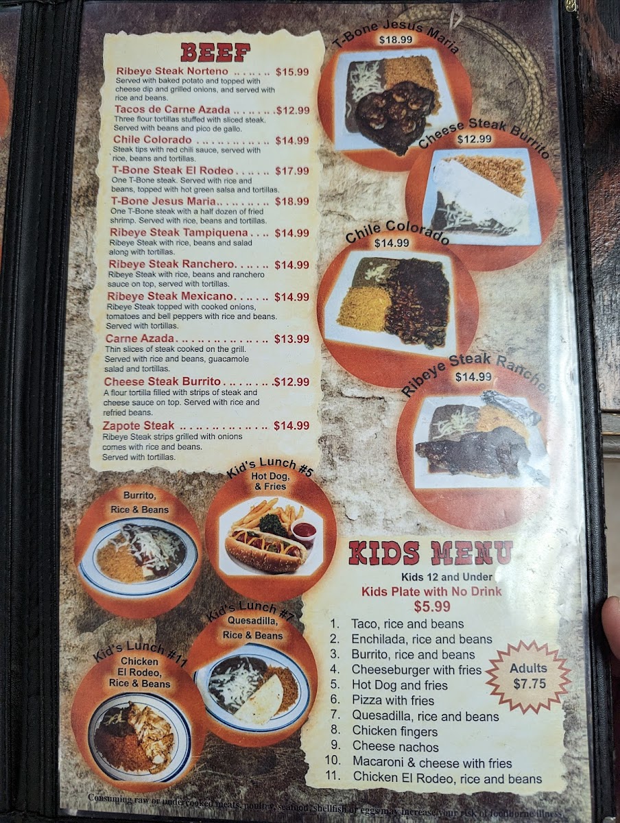 Menu El Rodeo Mexican Restaurant-5