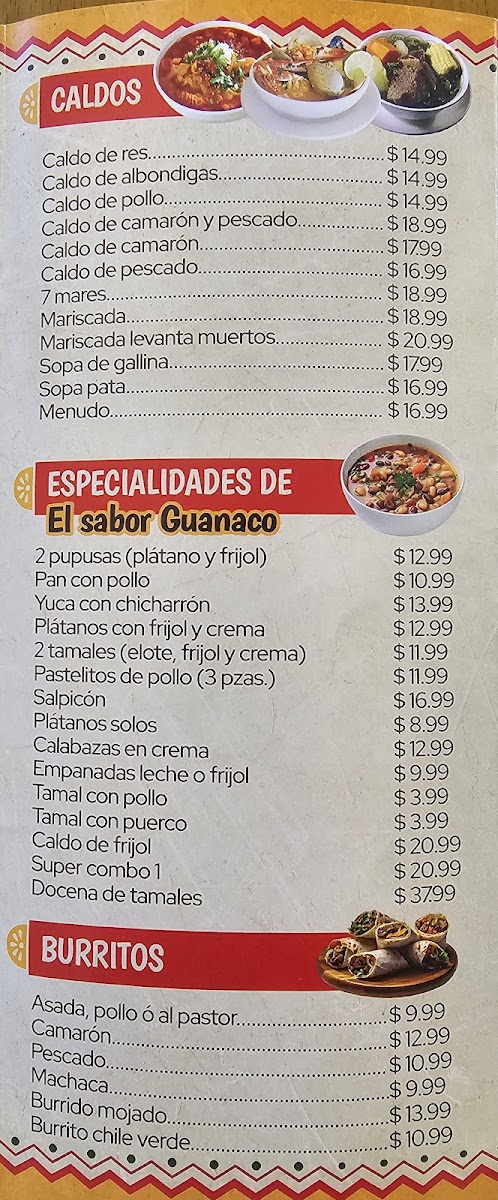 Menu El Sabor Guanaco-2